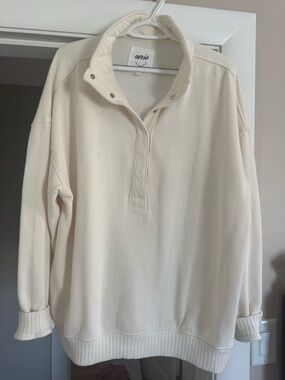 aerie Cream Cozy Pullover Sweatshirt